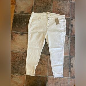 Madewell 10” High Rise Skinny Button Fly Raw Hem Skinny Jeans Size 36P